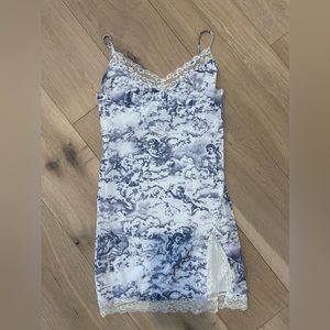 PLT lace and print dress